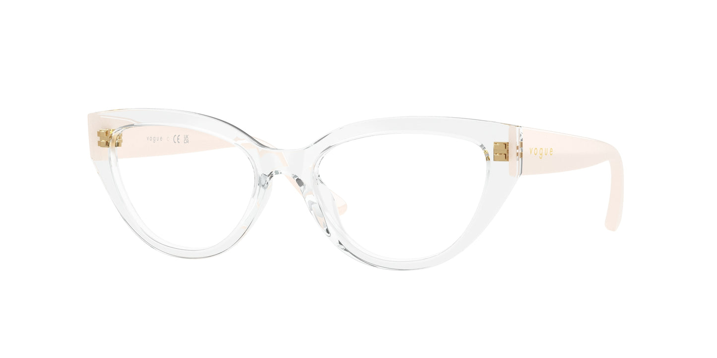 VOGUE JUNIOR OPHTHAL VY2031 Butterfly Eyeglasses W745-Transparent 50-130-16 - Color Map Transparent