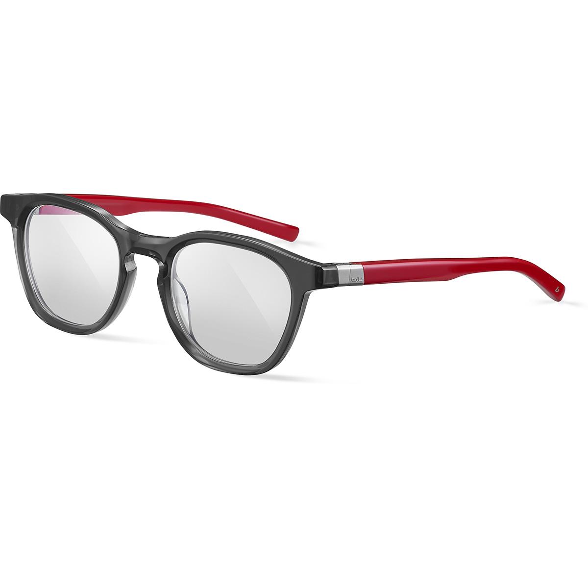 Bolle Feld 03 Eyeglasses Transparent Smoke Shiny Red Matte Small