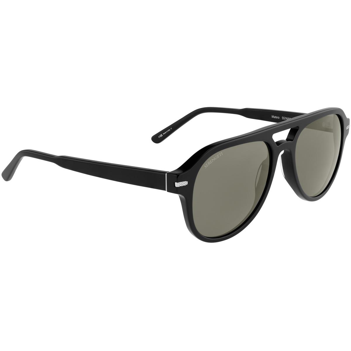 Serengeti MATEO Sunglasses Shiny Black Medium