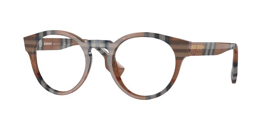 Burberry GRANT BE2354 Phantos Eyeglasses  3967-CHECK BROWN 49-21-145 - Color Map brown