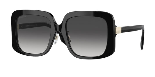 Burberry PENELOPE BE4363F Square Sunglasses  30018G-BLACK 55-19-140 - Color Map black