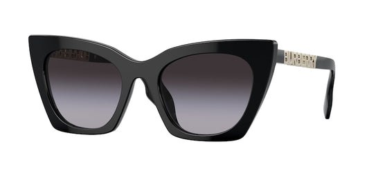 Burberry MARIANNE BE4372U Cat Eye Sunglasses  30018G-BLACK 52-20-140 - Color Map black
