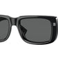 Burberry JARVIS BE4376U Rectangle Sunglasses  300187-BLACK 55-19-150 - Color Map black