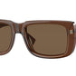 Burberry JARVIS BE4376U Rectangle Sunglasses  398673-BROWN 55-19-150 - Color Map brown