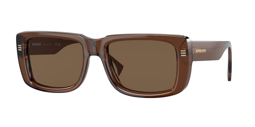 Burberry JARVIS BE4376U Rectangle Sunglasses  398673-BROWN 55-19-150 - Color Map brown