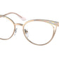 Bvlgari BV2186 Cat Eye Eyeglasses  2014-PINK GOLD 53-17-140 - Color Map gold