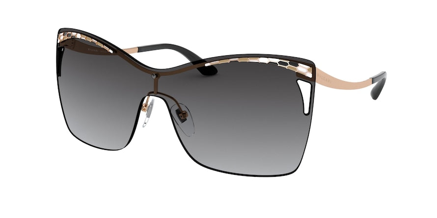 Bvlgari BV6138 Rectangle Sunglasses  20148G-PINK GOLD 40-140-140 - Color Map black