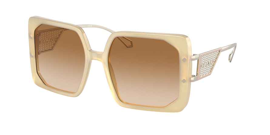 Bvlgari BV8254 Square Sunglasses  55238D-OPAL BUTTER 55-18-140 - Color Map yellow