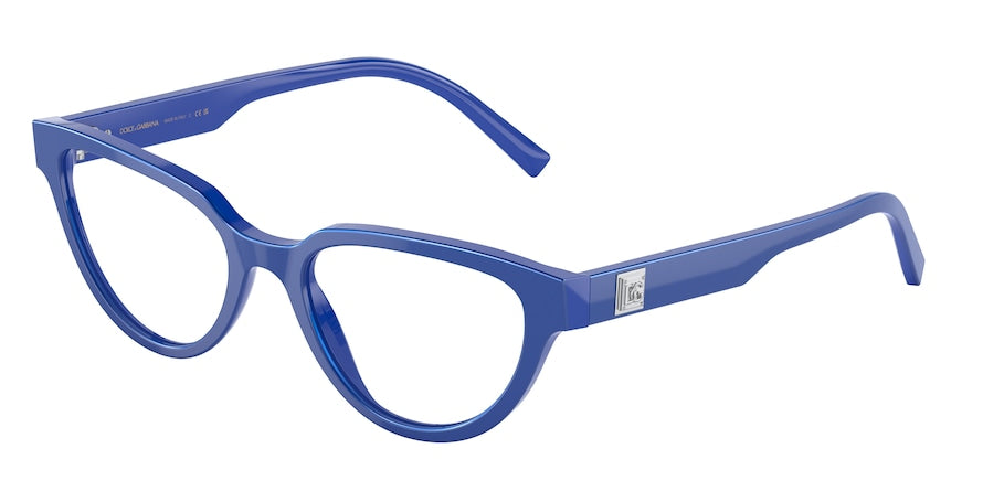 DOLCE & GABBANA DG3358 Butterfly Eyeglasses  3378-METALLIC BLUE 53-19-145 - Color Map blue