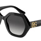 DOLCE & GABBANA DG4406F Irregular Sunglasses  501/8G-BLACK 54-19-140 - Color Map black