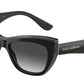 DOLCE & GABBANA DG4417 Cat Eye Sunglasses  32468G-BLACK/TRANSPARENT GREY 54-17-145 - Color Map black