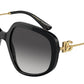 DOLCE & GABBANA DG4421 Irregular Sunglasses  501/8G-BLACK 57-20-145 - Color Map black