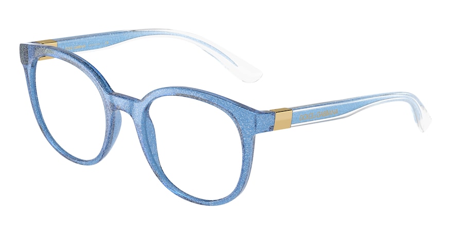 DOLCE & GABBANA DG5083 Phantos Eyeglasses  3350-BLUE GLITTER 51-20-145 - Color Map blue