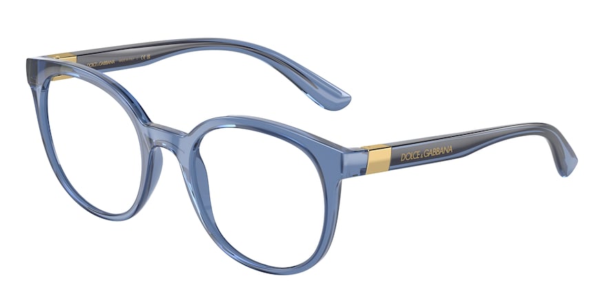 DOLCE & GABBANA DG5083 Phantos Eyeglasses  3398-TRANSPARENT BLUE 51-20-145 - Color Map blue