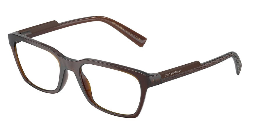 DOLCE & GABBANA DG5088 Rectangle Eyeglasses  3295-TOBACCO 55-19-145 - Color Map brown