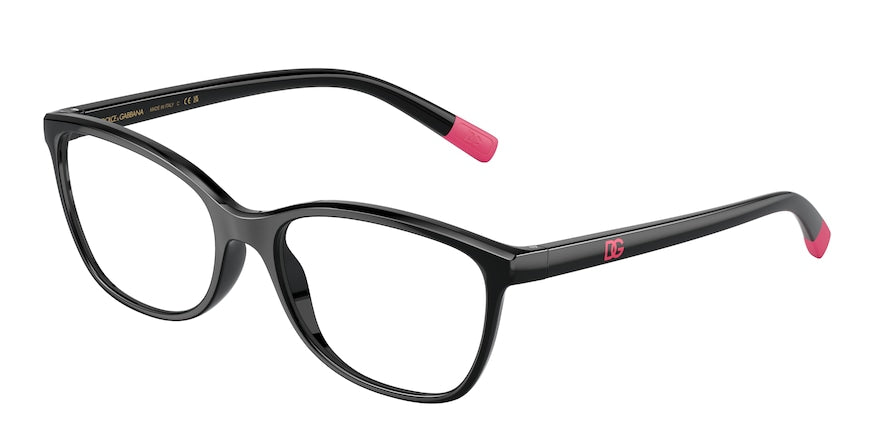 DOLCE & GABBANA DG5092 Rectangle Eyeglasses  501-BLACK 55-17-140 - Color Map black