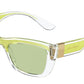 DOLCE & GABBANA DG6171 Cat Eye Sunglasses  3354/2-TRANSPARENT/GREEN GLITTER 54-19-145 - Color Map green