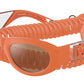 DOLCE & GABBANA DG6174 Pillow Sunglasses  33386Q-ORANGE RUBBER 54-23-145 - Color Map orange