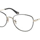 Coach HC5137 Cat Eye Eyeglasses  9346-BLACK / LIGHT GOLD 53-18-140 - Color Map multi