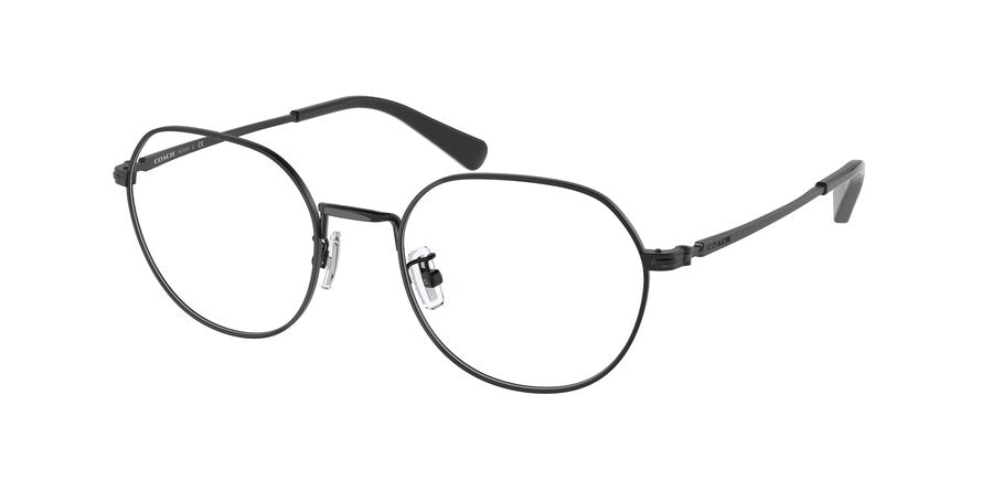 Coach HC5141 Round Eyeglasses  9393-SATIN BLACK 52-20-145 - Color Map black