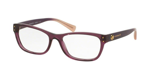 Coach HC6082F Rectangle Eyeglasses  5351-TRANSPARENT PURPLE 53-17-135 - Color Map purple/reddish