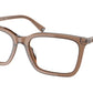 Coach HC6188U Rectangle Eyeglasses  5672-TRANSPARENT BROWN 54-18-145 - Color Map brown