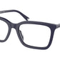 Coach HC6188U Rectangle Eyeglasses  5674-MATTE NAVY 54-18-145 - Color Map blue