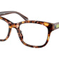 Coach HC6197F Square Eyeglasses  5711-PEARLESCENT AMBER TORTOISE 55-17-145 - Color Map light brown