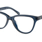 Coach HC6202F Round Eyeglasses  5714-TRANSPARENT BLUE 54-17-145 - Color Map blue
