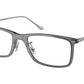 Coach HC6205 Rectangle Eyeglasses  5716-TRANSPARENT DARK GREY 56-19-145 - Color Map grey