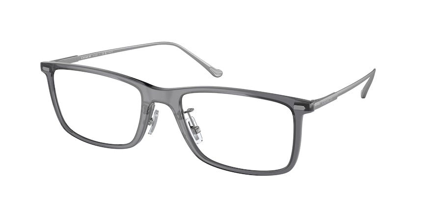 Coach HC6205 Rectangle Eyeglasses  5716-TRANSPARENT DARK GREY 56-19-145 - Color Map grey