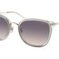Coach C7999 HC7135 Square Sunglasses  511136-LIGHT GOLD/CRYSTAL 54-20-140 - Color Map clear