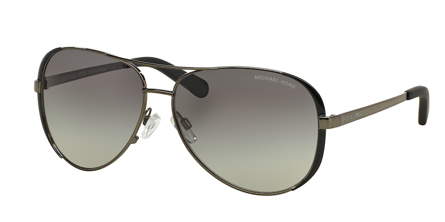 Michael Kors CHELSEA MK5004 Pilot Sunglasses  101311-GUNMETAL/BLACK 59-13-135 - Color Map black