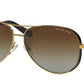 Michael Kors CHELSEA MK5004 Pilot Sunglasses  1014T5-GOLD/DARK CHOCOLATE BROWN 59-13-135 - Color Map brown