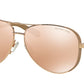 Michael Kors CHELSEA MK5004 Pilot Sunglasses  1017R1-ROSE GOLD/TAUPE 59-13-135 - Color Map pink