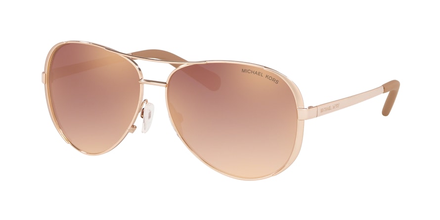Michael Kors CHELSEA MK5004 Pilot Sunglasses  11086F-ROSE GOLD 59-13-135 - Color Map pink