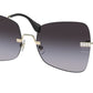 Miu Miu MU50WS Irregular Sunglasses  ZVN5D1-PALE GOLD 59-18-140 - Color Map gold