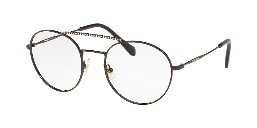 Miu Miu CORE COLLECTION MU51RV Phantos Eyeglasses 1621O1-BLACK 52-20-140 - Color Map black