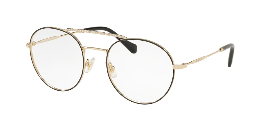 Miu Miu CORE COLLECTION MU51RV Phantos Eyeglasses 1AB1O1-BLACK 52-20-140 - Color Map black