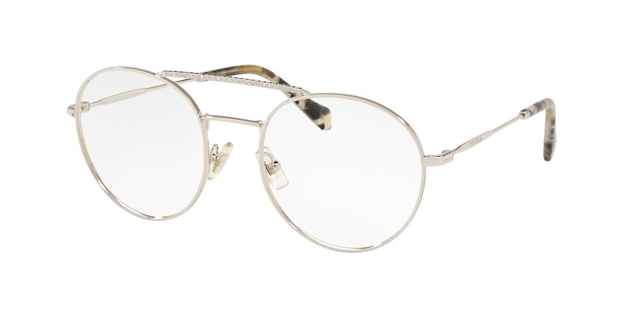 Miu Miu CORE COLLECTION MU51RV Phantos Eyeglasses 1BC1O1-SILVER 52-20-140 - Color Map silver