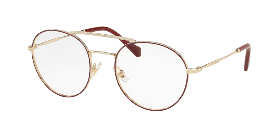 Miu Miu CORE COLLECTION MU51RV Phantos Eyeglasses R1J1O1-GARNET 52-20-140 - Color Map bordeaux