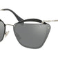 Miu Miu CORE COLLECTION MU54TS Irregular Sunglasses  KJW7W1-GREY 64-16-145 - Color Map grey