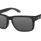 Oakley HOLBROOK OO9102 Square Sunglasses  9102E1-POLISHED BLACK 55-18-137 - Color Map black