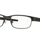 Oakley Optical METAL PLATE OX5038 Rectangle Eyeglasses  503802-PEWTER 57-18-145 - Color Map silver
