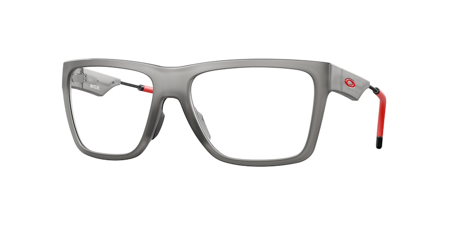 Oakley Optical NXTLVL OX8028 Square Eyeglasses  802802-SATIN GREY SMOKE 58-17-123 - Color Map grey