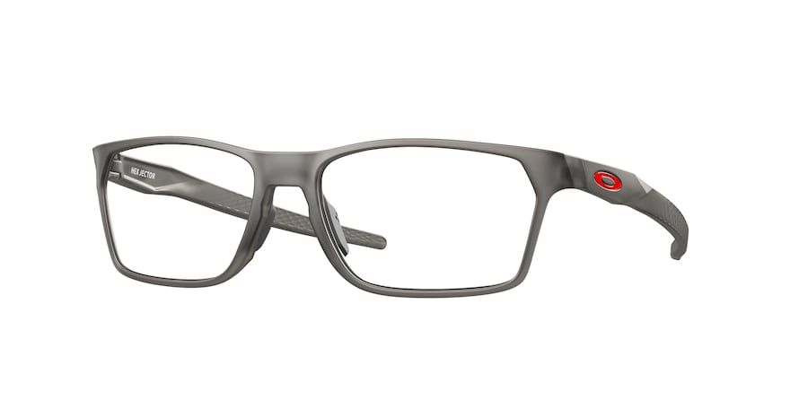 Oakley Optical HEX JECTOR OX8032 Rectangle Eyeglasses  803202-SATIN GREY SMOKE 57-17-141 - Color Map grey