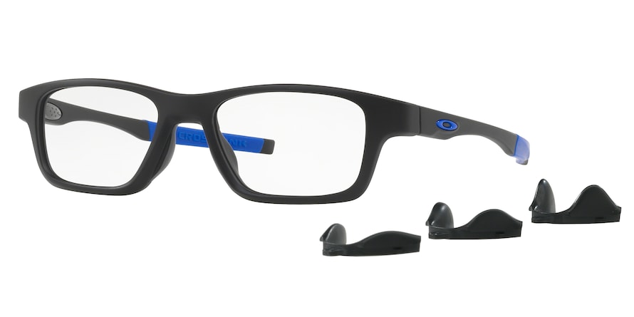 Oakley Optical CROSSLINK HIGH POWER OX8117 Rectangle Eyeglasses  811704-SATIN BLACK 52-17-143 - Color Map black