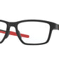 Oakley Optical METALINK OX8153 Rectangle Eyeglasses  815306-SATIN BLACK 55-17-136 - Color Map black