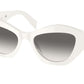 Prada PR07YSF Irregular Sunglasses  142130-WHITE 55-18-145 - Color Map white