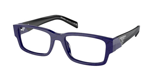 Prada PR07ZVF Rectangle Eyeglasses  18D1O1-BALTIC MARBLE 55-18-140 - Color Map blue